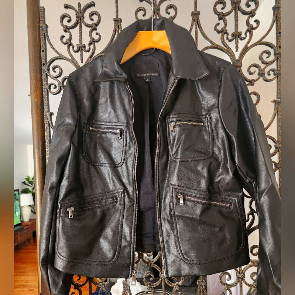 NEW banana republic (vegan) leather jacket